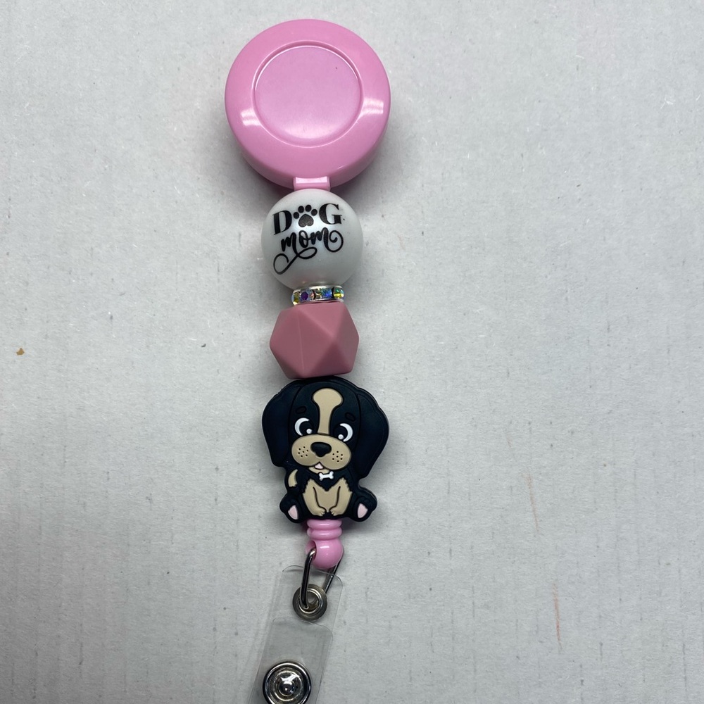 NWT DOG MOM BADGE REEL
